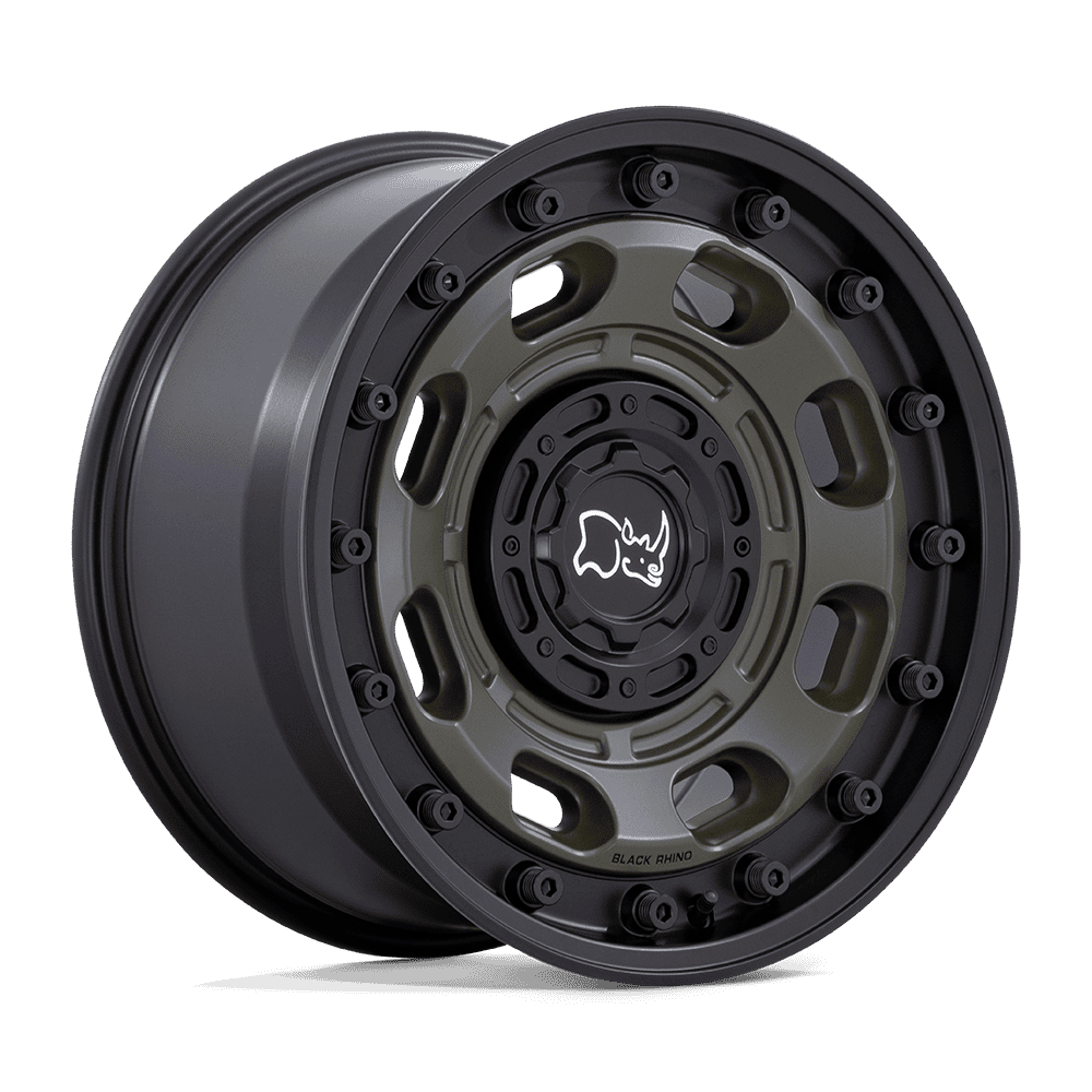 Black Rhino Atlas 17x8 Olive Drab Green / Black complete wheel and tire package for Mercedes-Benz Sprinter 2500
