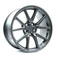 OE+ TL03 Gloss Gunmetal complete wheel and tire package for Tesla Model 3