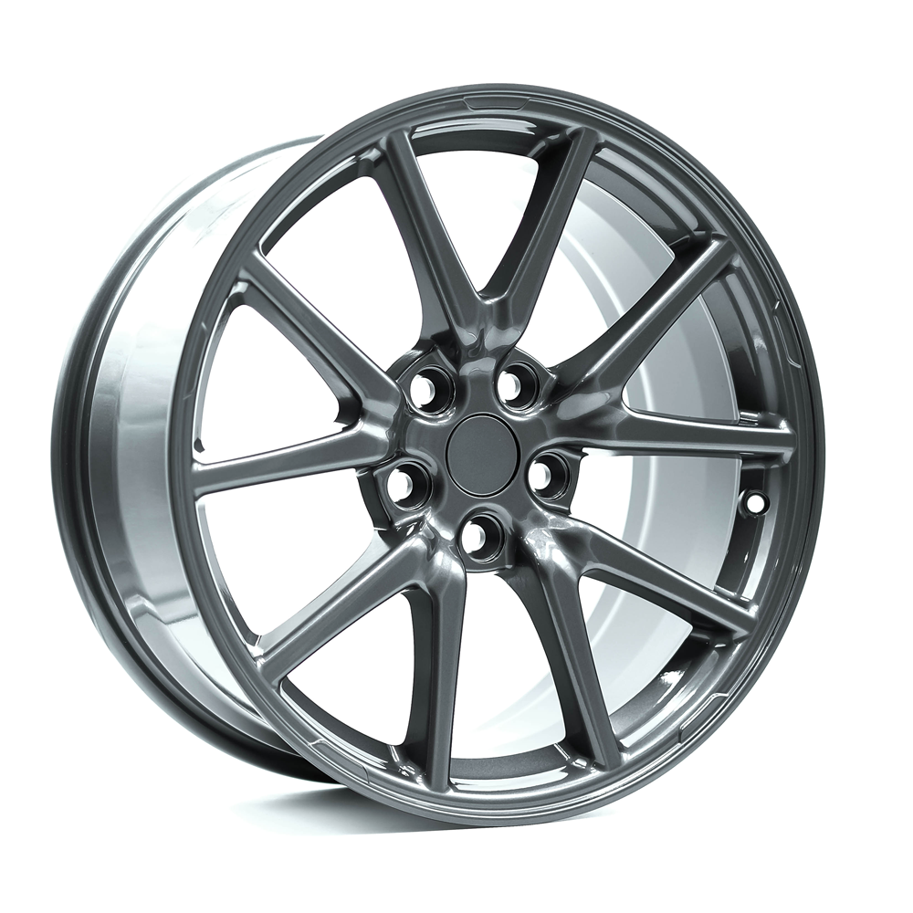 OE+ TL03 Gloss Gunmetal complete wheel and tire package for Tesla Model 3