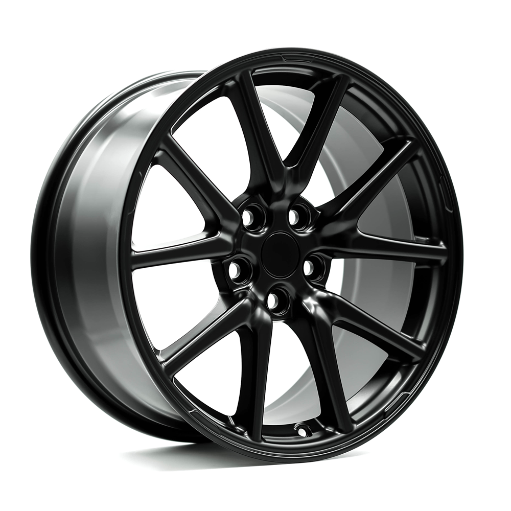 OE+ TL03 Matt Black complete wheel and tire package for Tesla Model 3