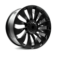 OE+ TL04 Matt Black complete wheel and tire package for Tesla Model Y