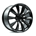 OE+ TL05 Matt Black complete wheel and tire package for Tesla Model Y